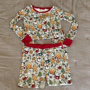 Little Sleepies  Gingerbread Kids Pajamas (12-14) like new